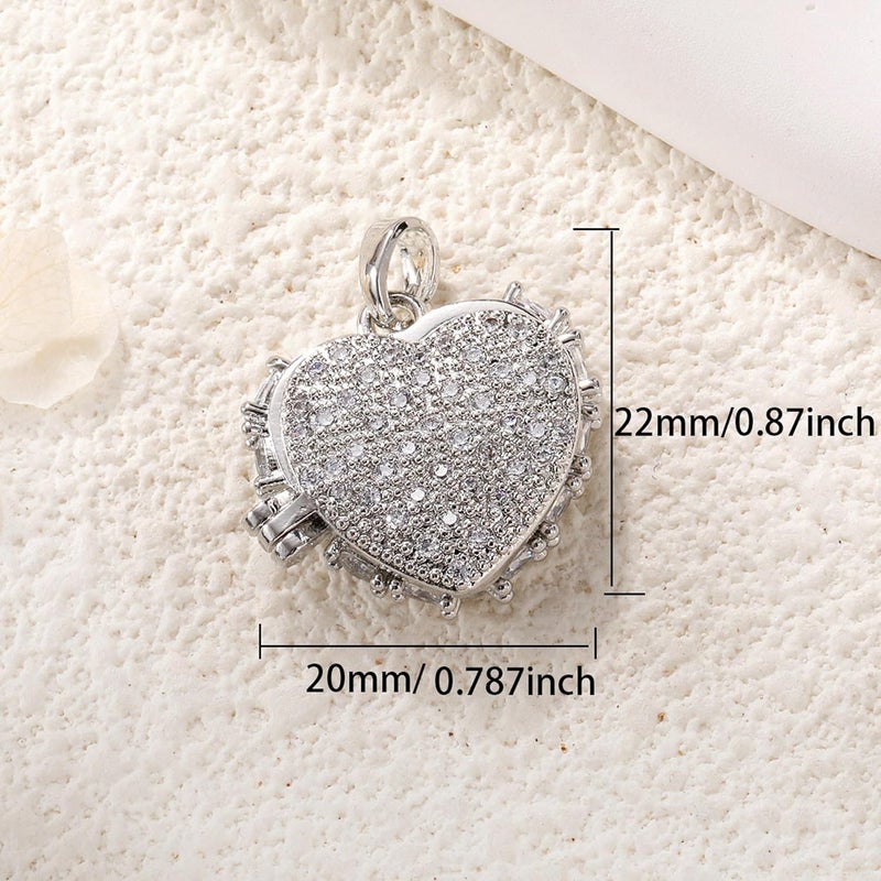 YOUFENG Love Heart Locket Necklace that Holds Pictures Photo Locket Birthday Gifts - Image 5